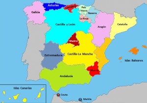 Mapa de Espana (Por comunidades)